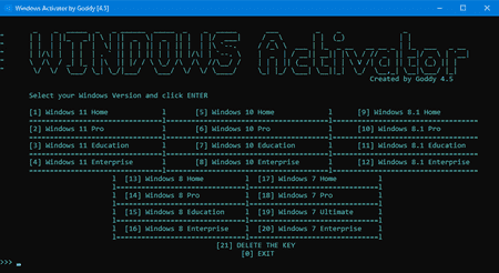 Windows Activator by Goddy v4